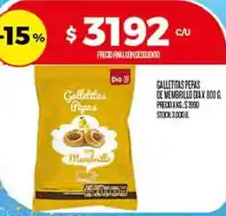 Supermercados DIA Dia galletitas pepas de membrillo oferta