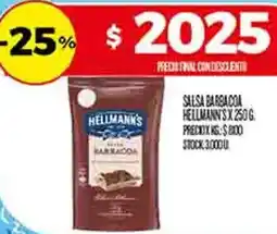 Supermercados DIA Hellmank's salsa barbacoa oferta