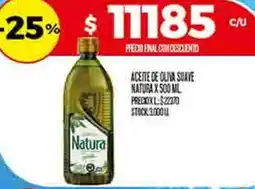Supermercados DIA Natura aceite de oliva suave oferta