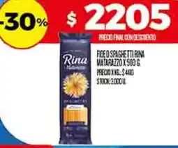 Supermercados DIA Rina fideo spaghettirina matarazzo oferta