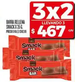 Supermercados DIA Smack barra rellena oferta