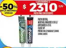 Supermercados DIA Closeup pasta dental menthol paradise oferta