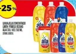 Supermercados DIA Ala lavavajillas concentrado limon/pomelo/oceano oferta