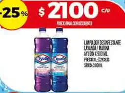 Supermercados DIA Ayudín limpiador desinfectante lavanda/marina oferta