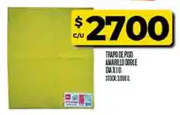 Supermercados DIA Dia trapo de piso amarillo doble oferta