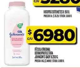 Supermercados DIA johnson's baby fécula original dermoprotectora oferta