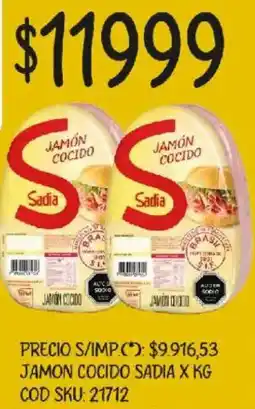 Supermercados Yaguar Sadia jamon cocido oferta