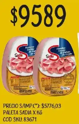 Supermercados Yaguar Sadia paleta oferta