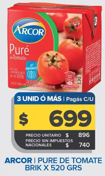 Arcor pure de tomate brik