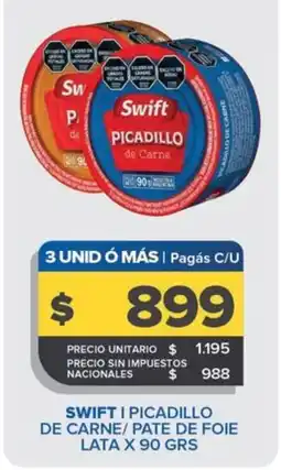 Carrefour Maxi Swift picadillo de carne/pate de foie lata oferta