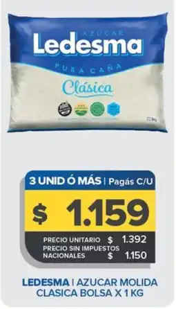 Carrefour Maxi Ledesma azucar molida clasica bolsa oferta