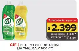 Carrefour Maxi Cif detergente bioactive limon/lima oferta