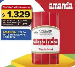 Carrefour Maxi Amanda yerba mate tradicional oferta