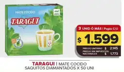 Carrefour Maxi Taragui mate cocido saquitos diamantados oferta
