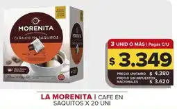Carrefour Maxi La morenita café en saquitos oferta