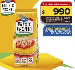 Carrefour Maxi Presto pronta polenta instantanea bolsa oferta