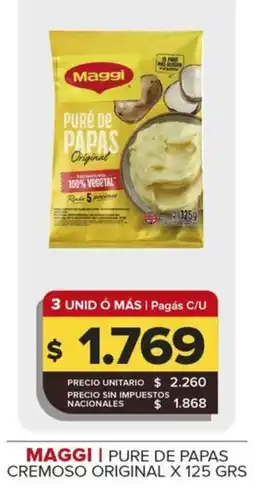 Carrefour Maxi Maggi pure de papas cremoso original oferta