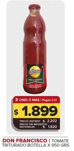 Carrefour Maxi Don francisco tomate triturado botella oferta