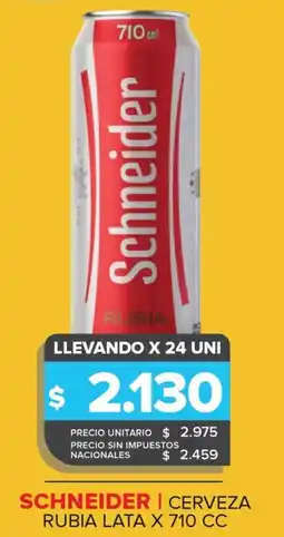 Carrefour Maxi Schneider cerveza rubia lata oferta