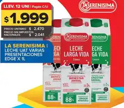 Carrefour Maxi La serenisima leche uat varias presentaciones edge oferta