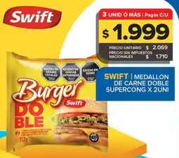 Carrefour Maxi Swift medallon de carne doble supercong oferta