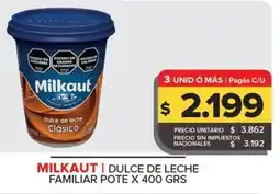 Carrefour Maxi Milkaut dulce de leche familiar pote oferta