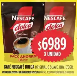 Supermercados Vea Nescafé café dolca original o suave, doy. oferta