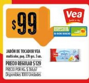 Supermercados Vea Jabón De Tocador Vea 270grs oferta
