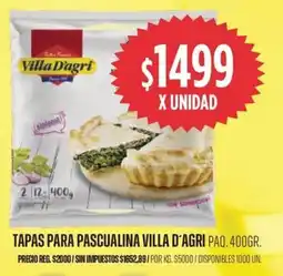 Supermercados Vea Villa d'agri tapas para pascualina paq. oferta
