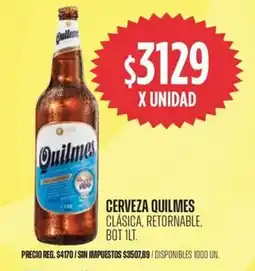 Supermercados Vea Quilmes cerveza clásica, retornable, bot oferta