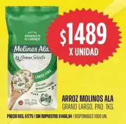 Supermercados Vea Molinos ala arroz grano largo, paq. oferta