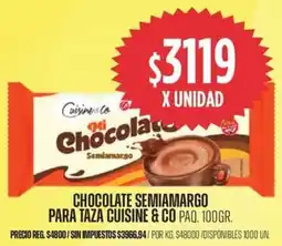 Supermercados Vea Cuisine & Co chocolate semiamargo para taza paq. oferta