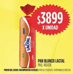 Supermercados Vea Lactal pan blanco paq. oferta