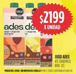 Supermercados Vea ades jugo vs. sabores. brk. oferta