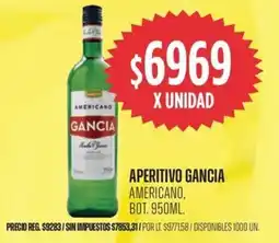 Supermercados Vea Gancia aperitivo americano, bot. oferta