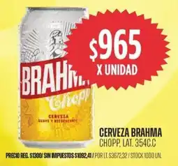 Supermercados Vea Brahma cerveza chopp, lat. oferta