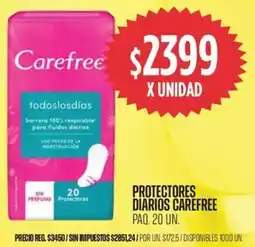 Supermercados Vea Carefree protectores diarios paq. oferta