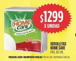 Supermercados Vea Home care servilletas paq. oferta