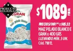 Supermercados Yaguar El gran maiz pelado blanco oferta