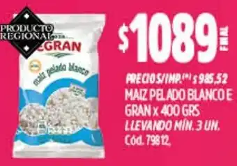 El gran maiz pelado blanco