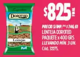 Supermercados Yaguar Doroteo paquete lenteja oferta