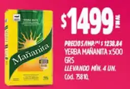 Supermercados Yaguar Mañanita yerba oferta