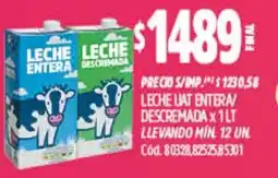 Supermercados Yaguar Descremada leche uat entera oferta