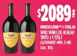 Supermercados Yaguar Viñas de alvear vino tinto oferta