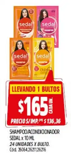 Supermercados Yaguar Sedal shampoo/acondicionador oferta