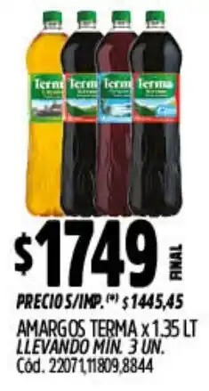 Supermercados Yaguar Terma amargos oferta