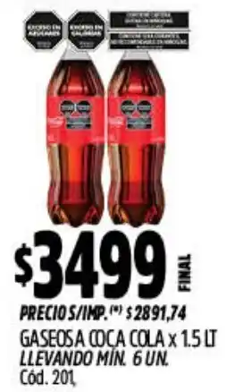 Supermercados Yaguar Coca cola gaseosa oferta