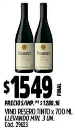 Resero vino tinto