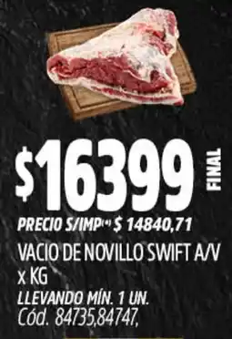 Supermercados Yaguar Swift vacio de novillo a/v oferta