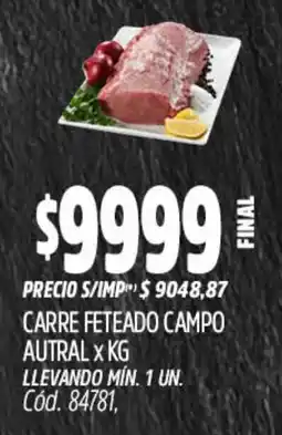 Supermercados Yaguar Carre feteado campo autral oferta